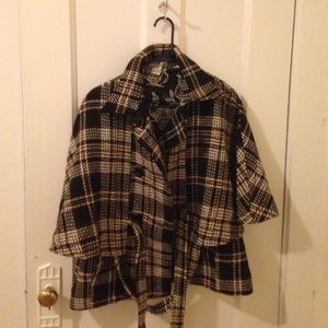Steve Madden Plaid Poncho