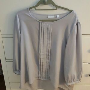New York and Co sheer grey blouse