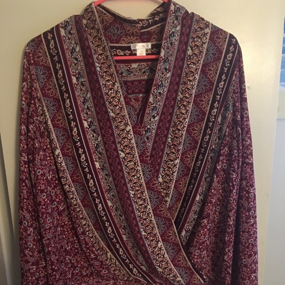 Chiffon draped blouse