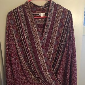 Chiffon draped blouse