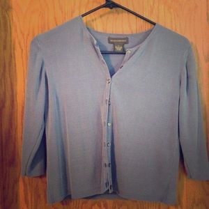 Silk cardigan, periwinkle blue
