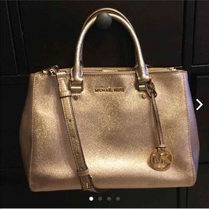 SOLD Michael Kors sutton gold satchel
