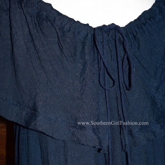 SWING DRESS Off the Shoulder Intricate Gauze Mini - Picture 5 of 6