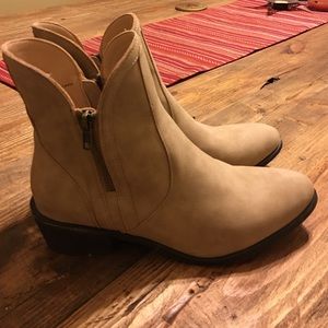 Tan booties