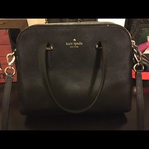 Kate Spade- Black leather hand/shoulder bag