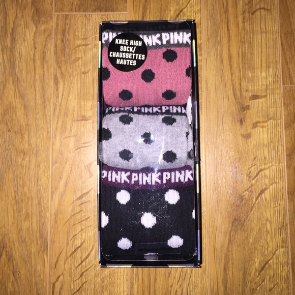 Victoria Secret PINK knee high socks.