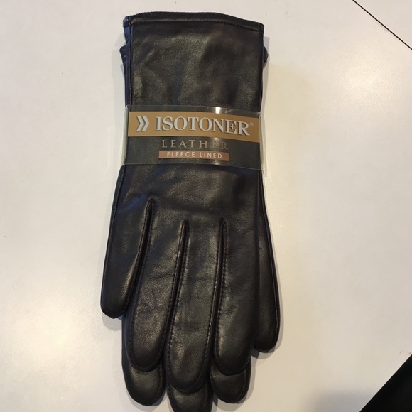🎁ISOTONER Beautiful brown leather  gloves 🎁