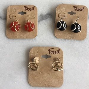 Swirl earrings, Fossil Brand.