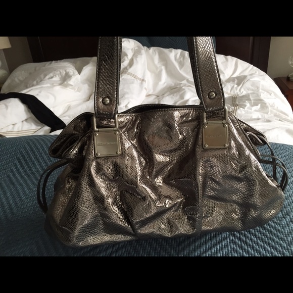 Michael Kors silver (gunmetal) shoulder bag