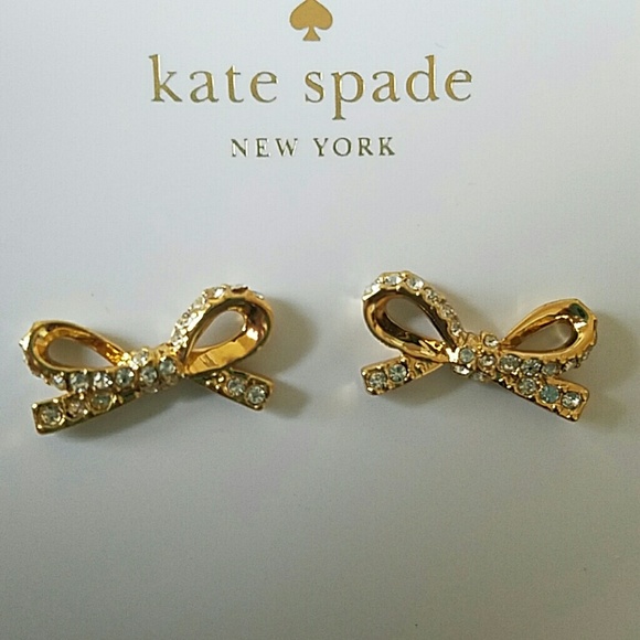 kate spade skinny mini bow earrings