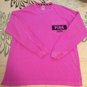Victoria Secret Pink Long Sleeve Campus Tee