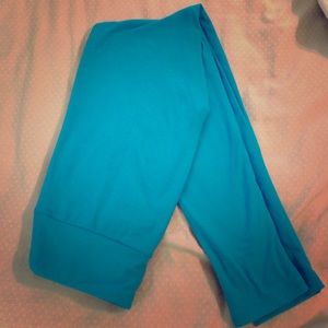 Lularoe leggings, turquoise, OS