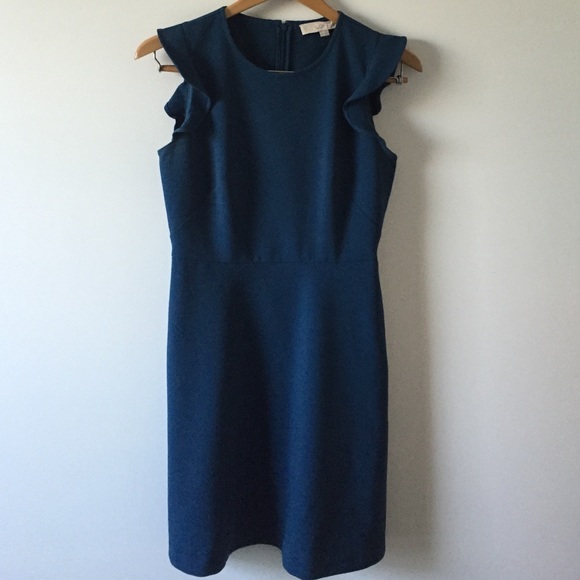 Loft sleeveless ruffle dress