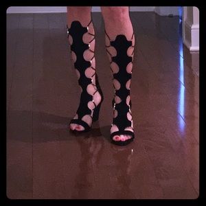 Wedge gladiator heel