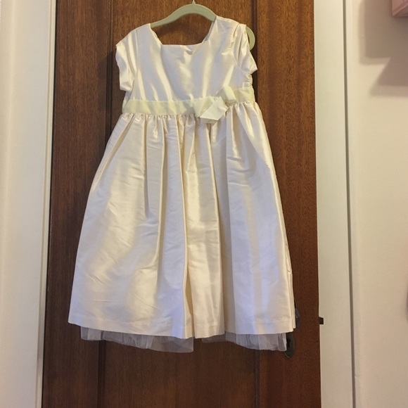 Satin ivory dress