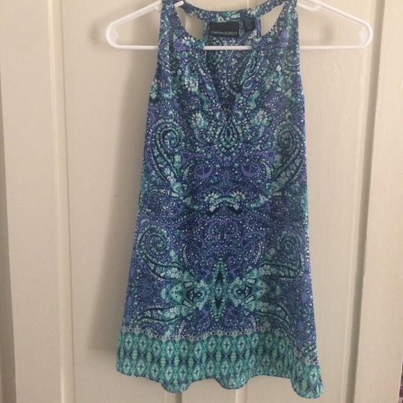 Beautiful blue/ green patterned blouse