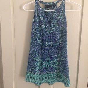 Beautiful blue/ green patterned blouse