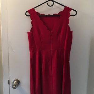Beautiful Red Scallop Dress