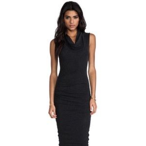 NWT James Perse Cowl Neck Dress-Dark Green