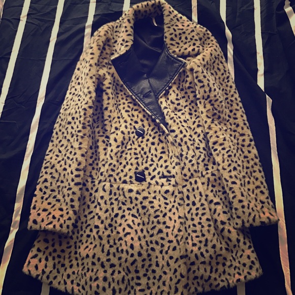 Free People Faux Fur Long Coat