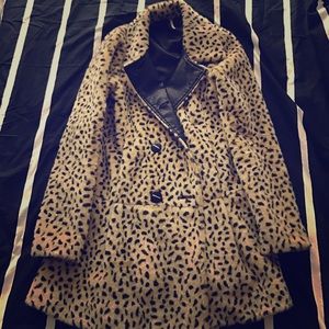 Free People Faux Fur Long Coat