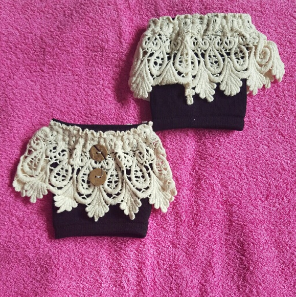 💜Host Pick💜 Lace Fringed Boot Cuffs - Picture 2 of 2