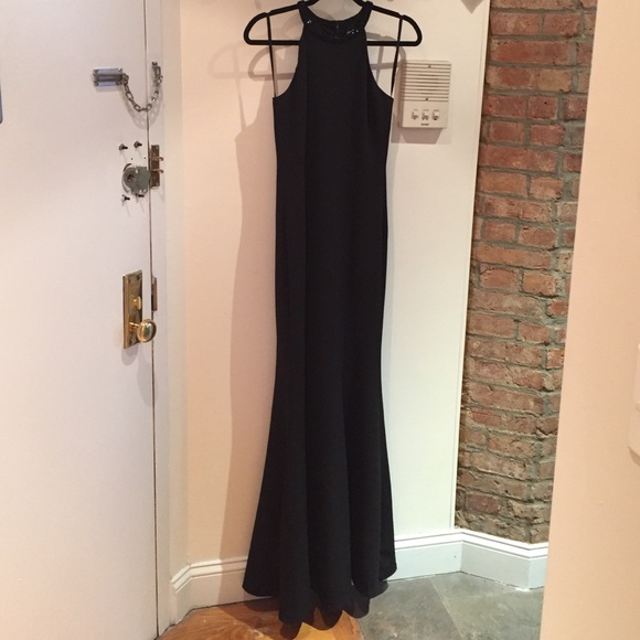 Elegant long black dress