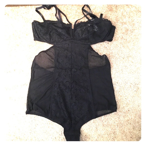 H&M black lace lingerie Teddy