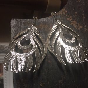 Kendra Scott Karina Silver Feather Earrings