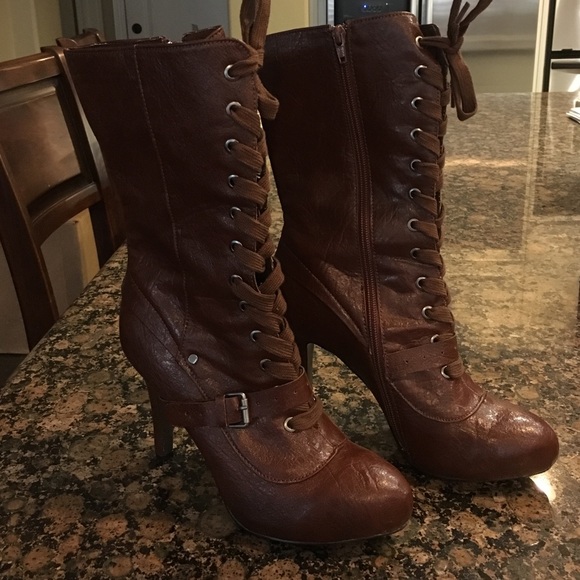 BISOU BISOU TRISTA BROWN BOOTS