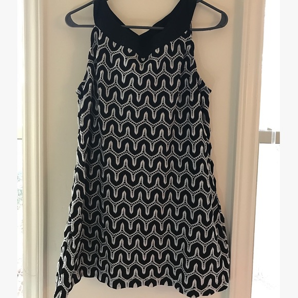 Knit Black & White Top