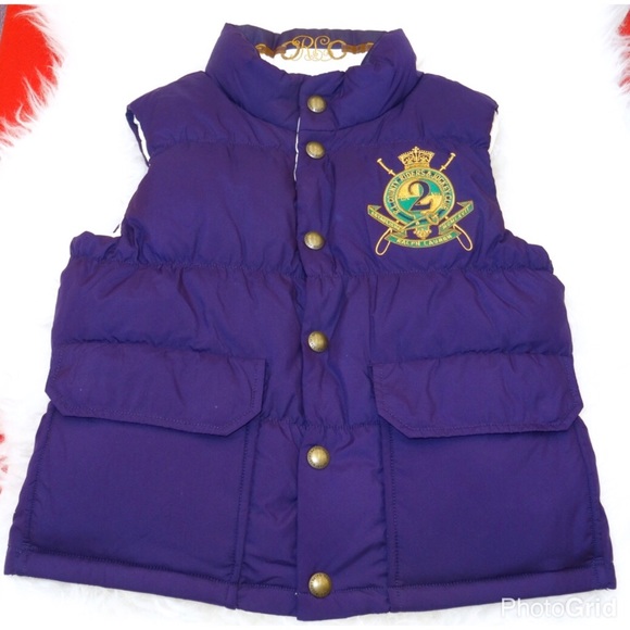 Ralph Lauren Girls Puffer Vest. Reversible.