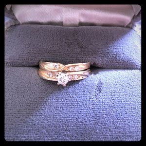 Diamond and 14K yellow gold engagement ring