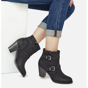 JustFab Black Booties