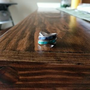 Lapis and turquoise Native American ring