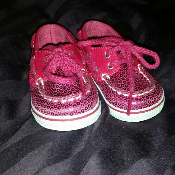 Baby's Pink Sparkly Sperrys