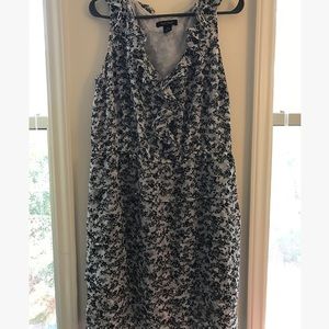 Black/White/Gray Ruffled Dress