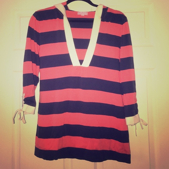Lilly Pulitzer Hooded 3/4 sleeve Sweater