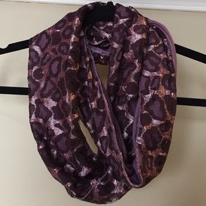 Purple infinity scarf