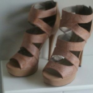 Nude Michael Antonio caged high heels