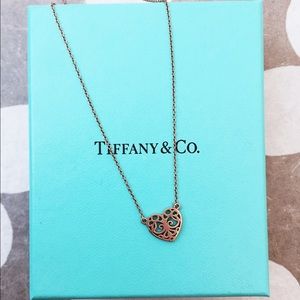 Tiffany&Co. Rubedo Metal Heart Pendant Necklace