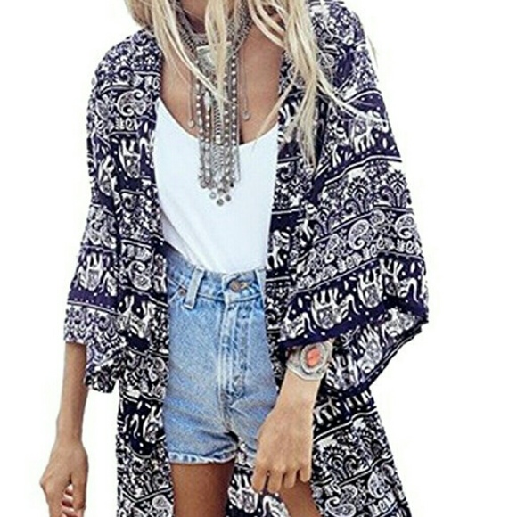 Womens Chiffon Kimono