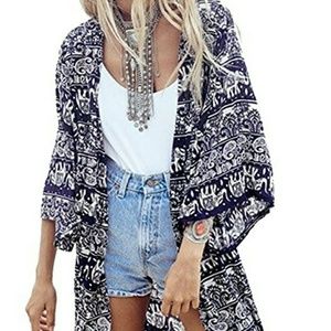 Womens Chiffon Kimono