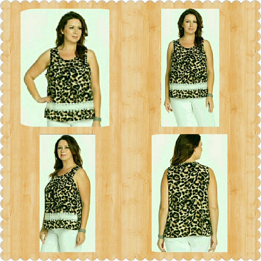 🔴 SLEEVELESS ANIMAL LACE TOP 🔴