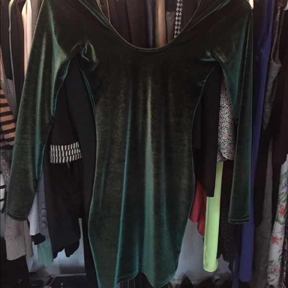 American Apparel L/S Short Velvet Dress | XS