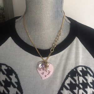 Juicy Couture pink heart necklace