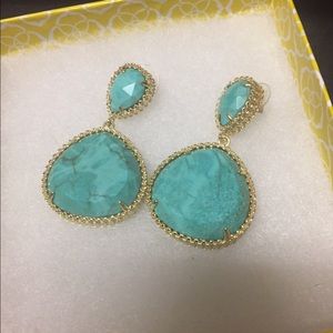 Kendra Scott Penny Turquoise Earrings - Rare!
