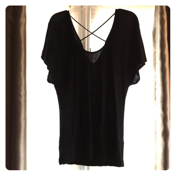Black knit blouse