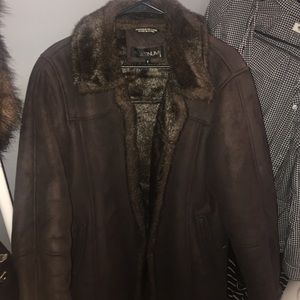 Brown fur winter coat