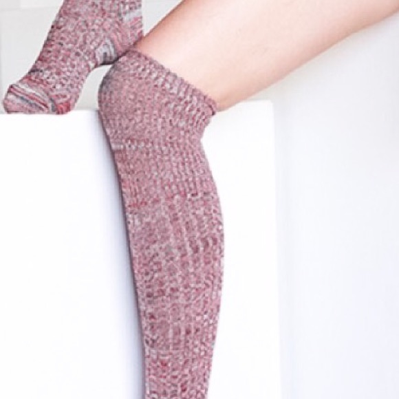 Berry Over Knee Boot Socks - Picture 2 of 2